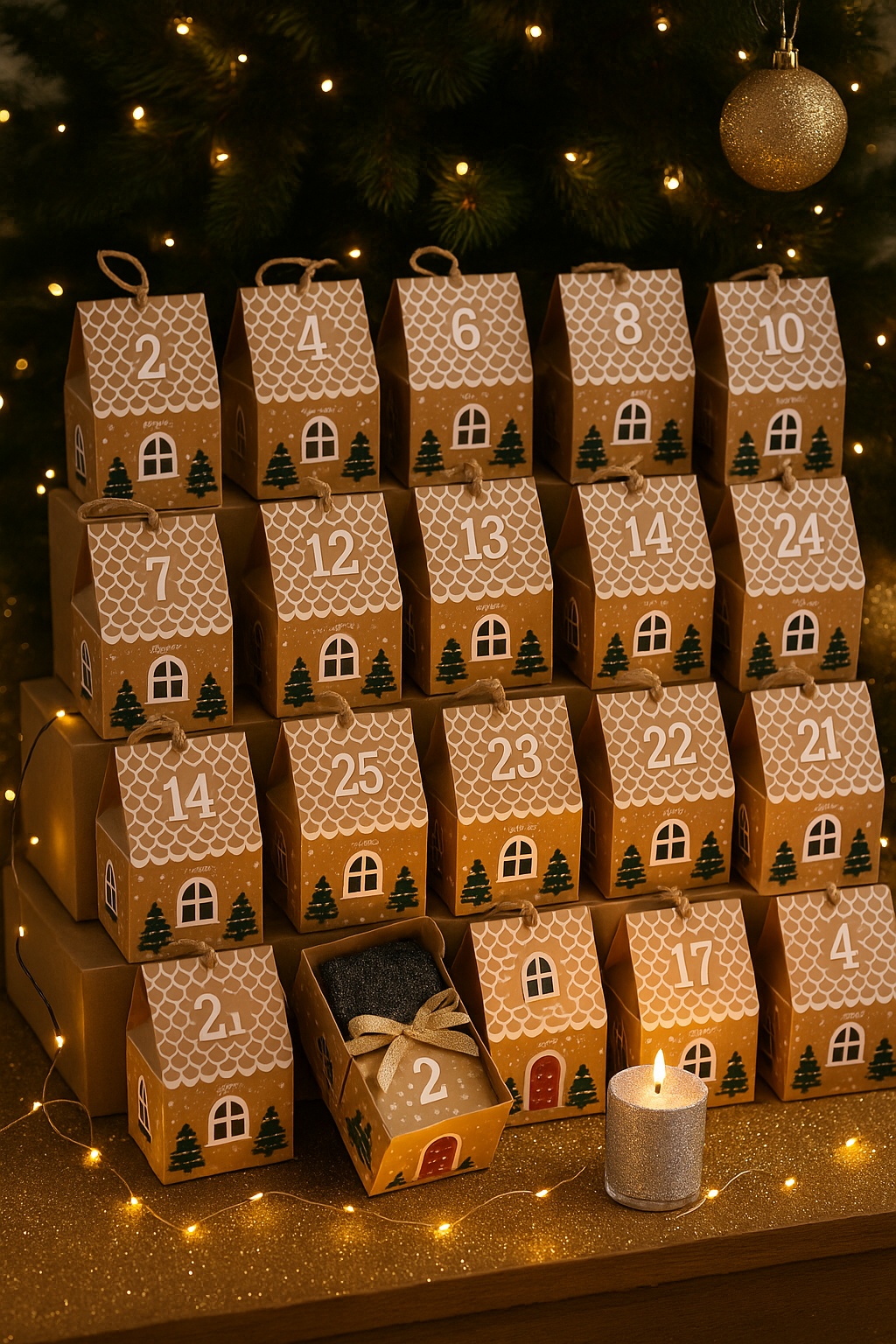 CALENDRIER DE L’AVENT DROP STUDIO - TON VILLAGE ILLUMINÉ à disposer où tu le souhaites